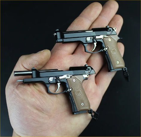 Beretta 92f Mini Pistol on key chain. Order # 01.92fb